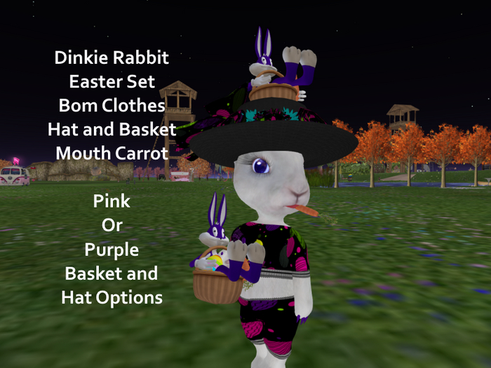 Sneeky Dinkie Rabbit Easter Set Dark