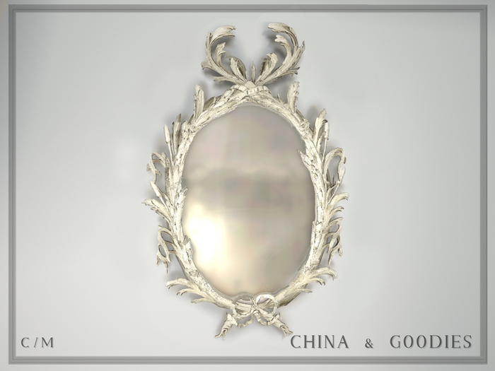 George III Water Reeds Painted mirror -C&G-