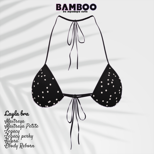 Bamboo. Layla bra - Black. (add me)