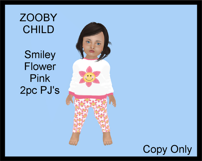 Steph-0-Bee's - Smiley Flower Pink PJ's (Zooby Child)