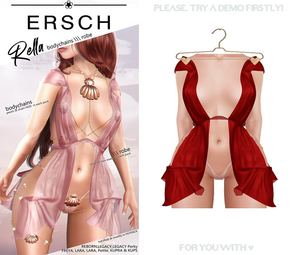 ERSCH - Rella Robe -red-