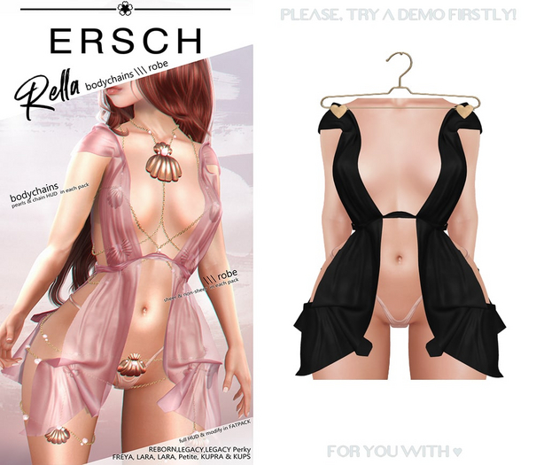 ERSCH - Rella Robe -black-