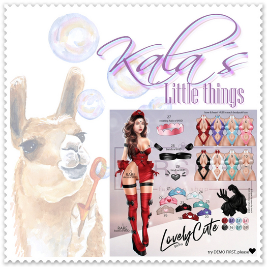 13. ERSCH - LovelyCute Gacha {Lara} gloves -blue-