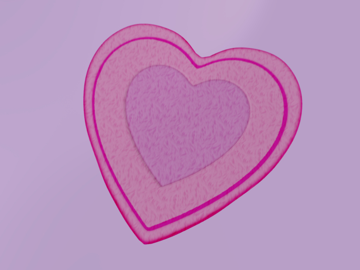 cakebatter / utonium home / heart rug 