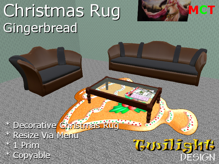 TDC008 - Xmas Gingerbread Bell Rug