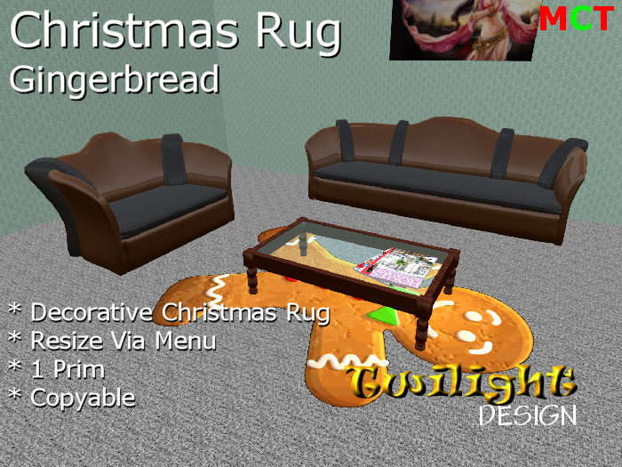 TDC009 - Xmas Gingerbread Man Rug