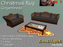 TDC012 - Xmas Gingerbread Tree Rug