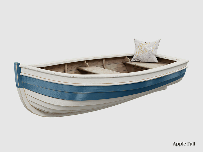 Apple Fall Row Boat - Blue & Cream