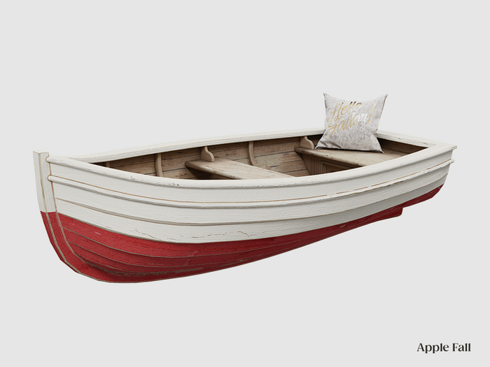 Apple Fall Row Boat - Red & Cream