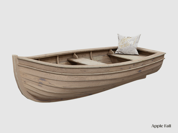 Apple Fall Row Boat - Wood