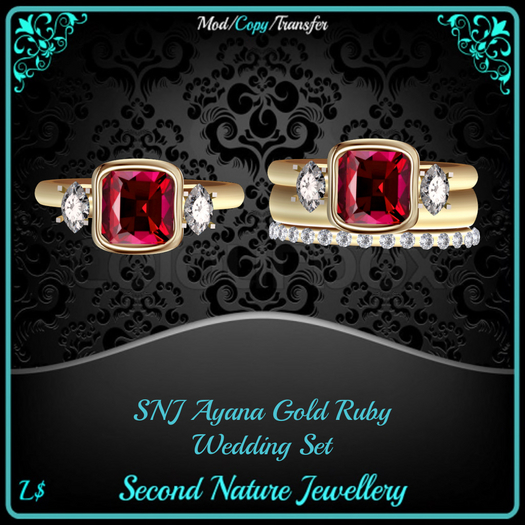 SNJ Ayana Wedding Set Gold Ruby ADD & CLICK!