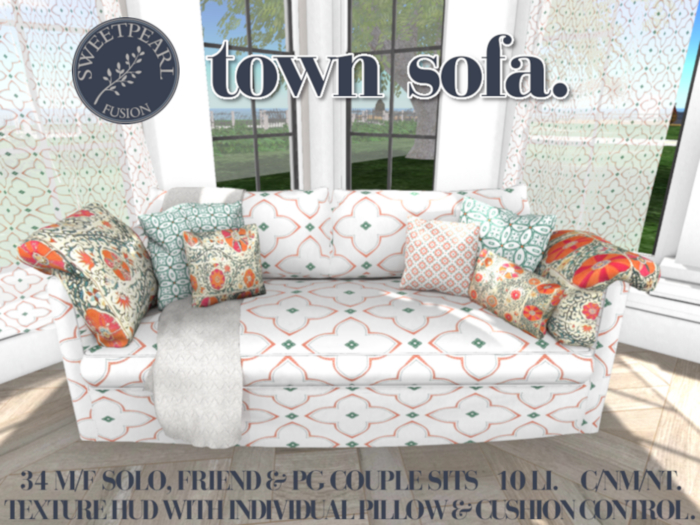 SweetPearl Fusion - Town Sofa PG with texture change HUD