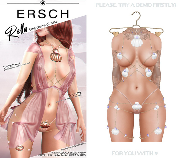 ERSCH - Rella Bodychains -white-