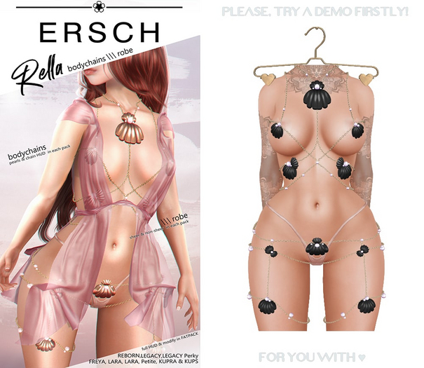 ERSCH - Rella Bodychains -black-