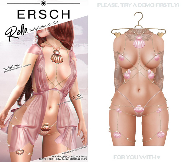 ERSCH - Rella Bodychains -pink-