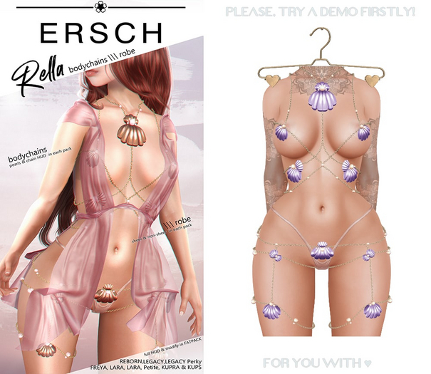 ERSCH - Rella Bodychains -lilac-