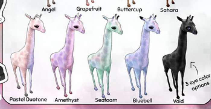 +Half-Deer+ Tiny Teacup Giraffe - Amethyst