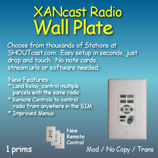 XANcast Radio - Wall Plate Design - SL Land Radio 