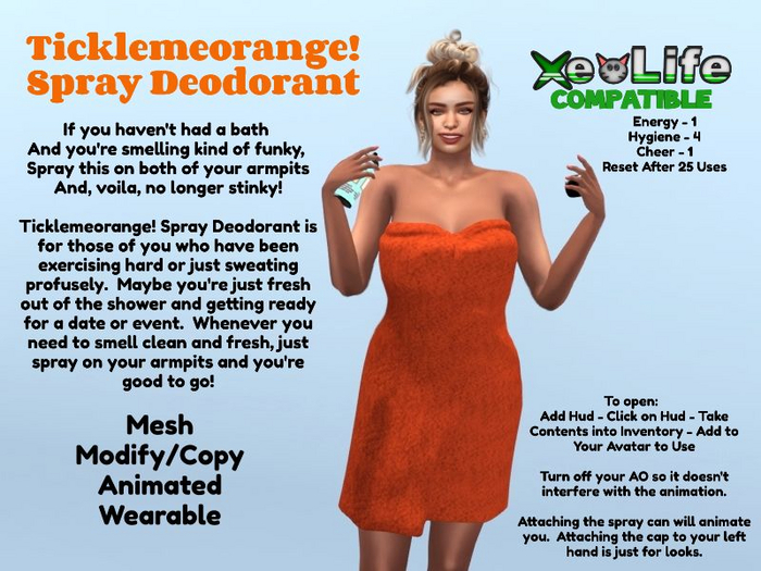 Ticklemeorange! Spray Deodorant