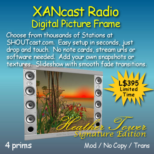 XANcast Radio - Heather Tower Signature Edition - SL Land Radio 