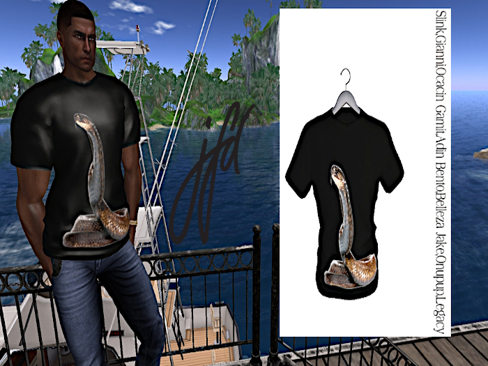 Java Roudy Snake male T-shirt Black