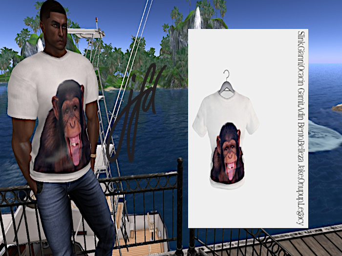 Java Roudy Monkey Around male T-shirt White