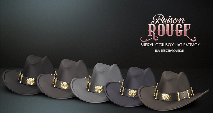 POISON ROUGE Sheryl Cowboy Hat FATPACK