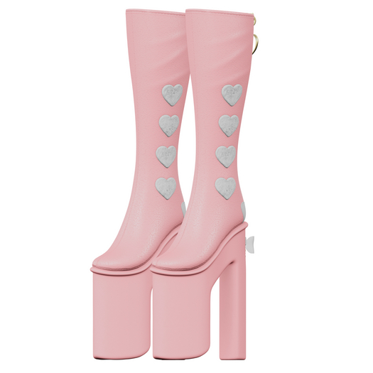 dewyPLUSH // Barbie Legs PLATFORM BOOTS [BLUSH]