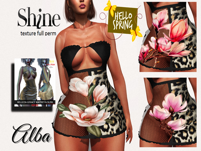 AJ [SHINE FULL PERM] DRESS ALBA  _TEXTURE FULL PERM