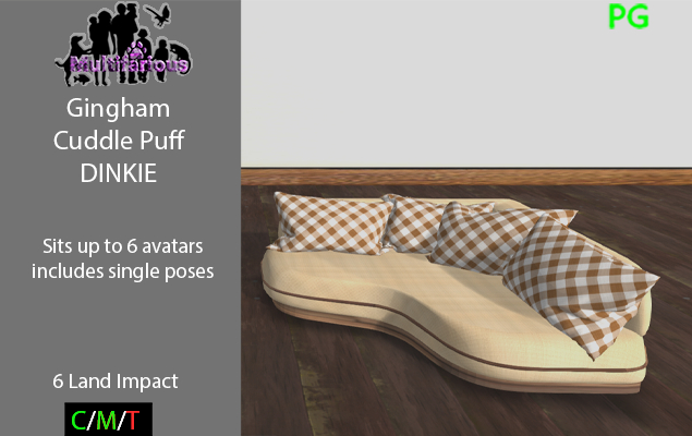 *M* Gingham cuddle puff dinkie 