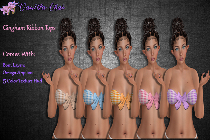 VC - Gingham Ribbon Tops