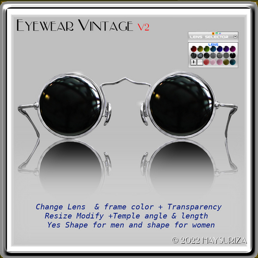 [HAYSURIZA] Glasses "Vintage"  Play in Silvert 1.5