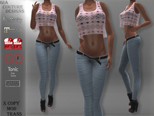 "GCD" Sandy Lace Crop Tops With Bra Pink