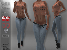 "GCD" Sandy Lace Crop Tops With Bra Salmon
