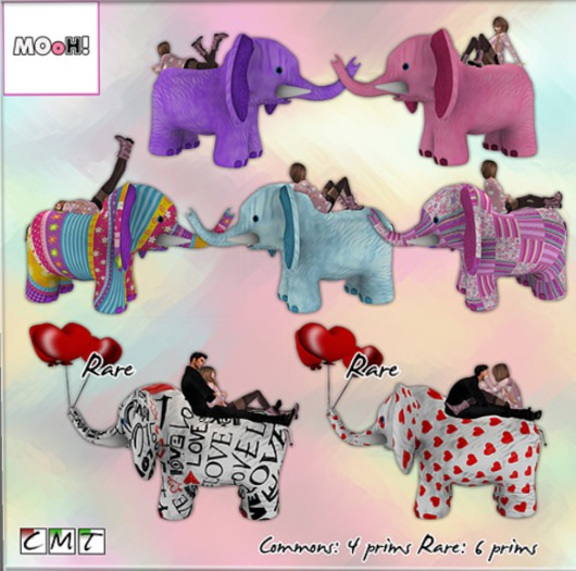 MOoH! Pluche elephant Cuddle couple RARE