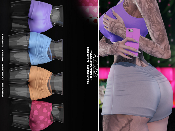 #KLUBB - "Valentina" Booty Shorts [Razor Blade]