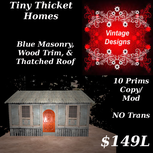 Tiny Thicket Home Blue Masonry & Wood