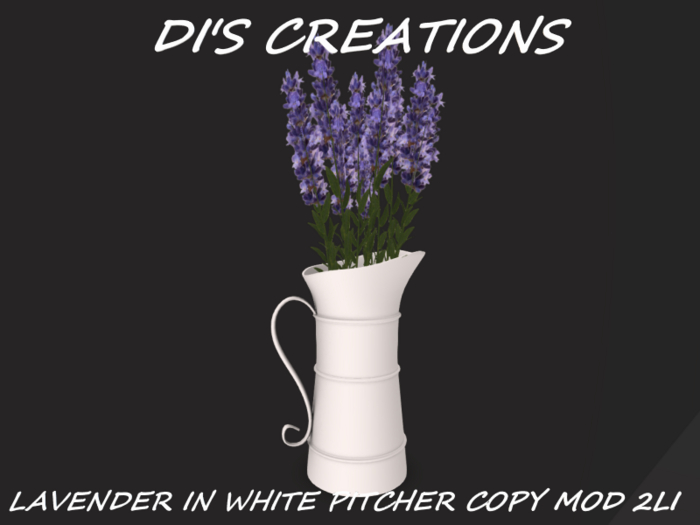 LAVENDER IN WHITE PITCHER