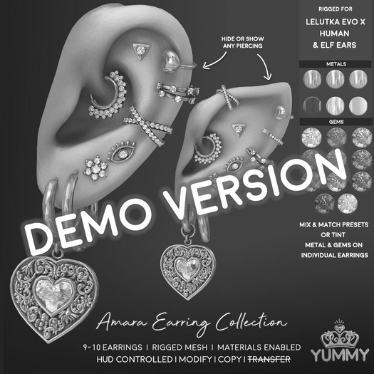 (Yummy) Amara Earring Collection DEMO