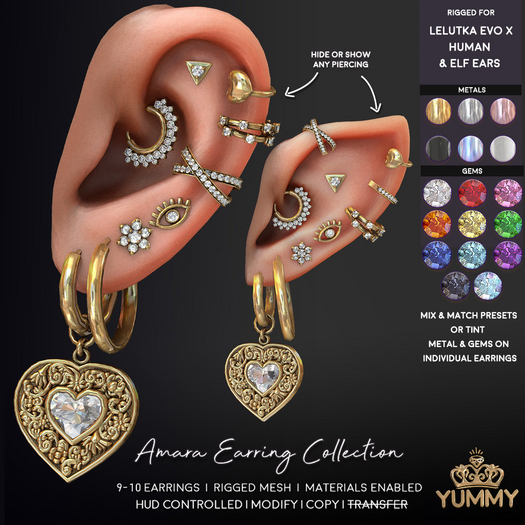 (Yummy) Rigged Amara Earring Collection