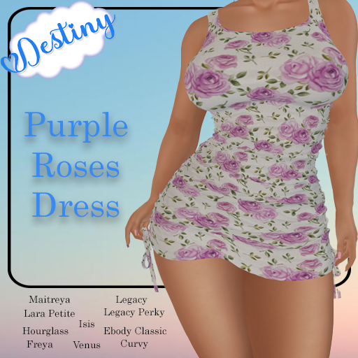 _Destiny_ Purple Roses Dress