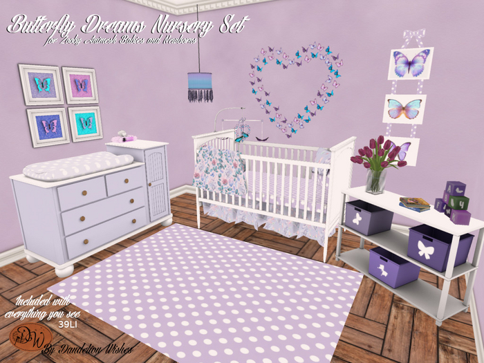 !DW! Butterfly Dreams Crib Set