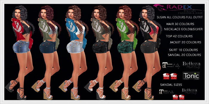 RADEX Mesh Susan DEMO All Colours Full Outfit