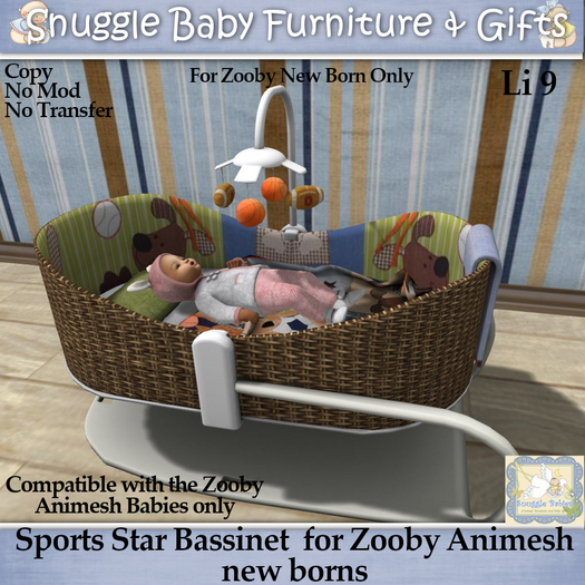 Sports Star Bassinet  for Zooby Animesh new borns