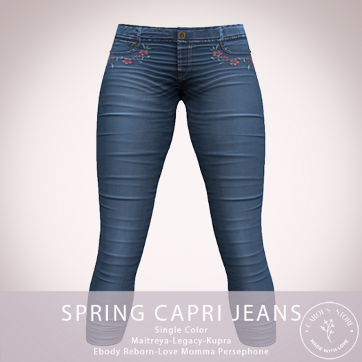 Carol's Store-Spring Capri Jeans Ocean