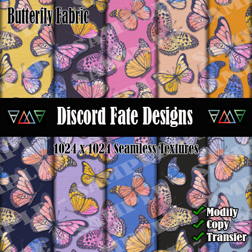 DFD Butterfly Fabric 10 Pack