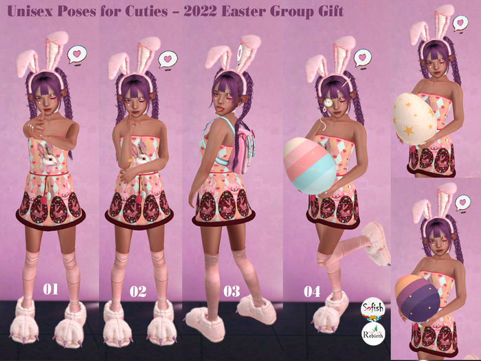 *SOFISH**Unisex Poses+Eggs-2022 Easter Gift