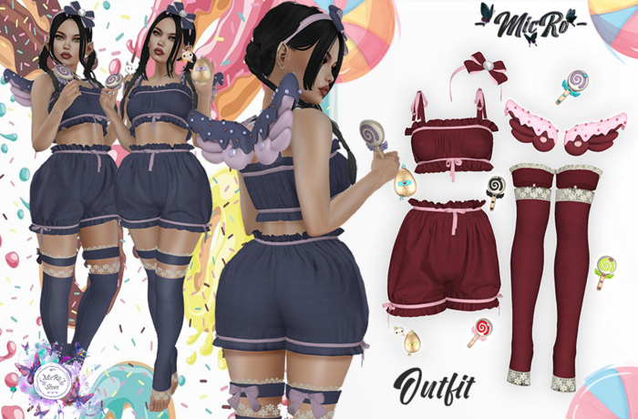 - MicRo - Outfit Spring Sweetness Bordo Pink