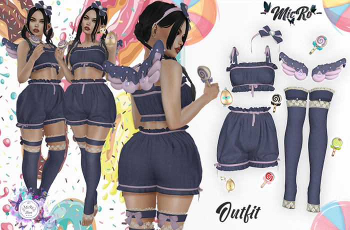 - MicRo - Outfit Spring Sweetness Gray Violet