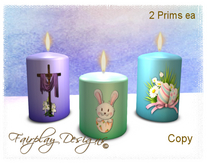 ~3 Easter Candles ~Copy